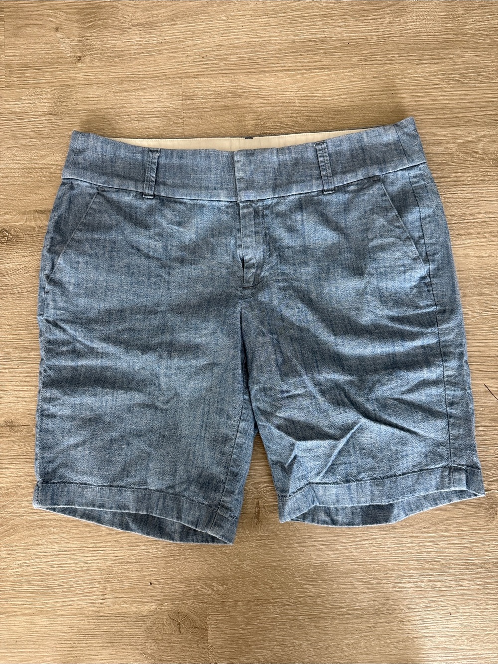 J. Crew Blue Chambray Women’s Bermuda Shorts